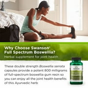 Swanson Double Strength Boswellia-Herbal Supplement Promoting Joint Support-Ayurvedic Herb for Joint Flexibility & Mobility Support-Made w/ Boswellia Serrata Resin-(60 Capsules, 800mg Each) (2 Pack)