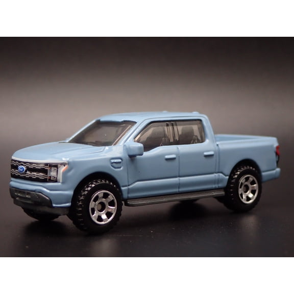 Open Box 2022-2025 FORD F150 LIGHTNING PICKUP TRUCK BLUE 1/64 SCALE DIECAST MODEL CAR