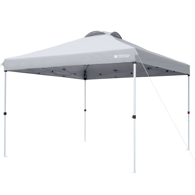 10x10 Heavy Duty Pop Up Canopy Tent - One Person Setup, UPF 50+, With Roller Bag, Sandbags & Stakes
