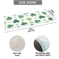 thumbnail image 3 of Haosy Clover with Green Plaid Bathroom Rugs Non Slip Absorbent Soft Plush Quick Dry Bath Mat, 39"x20", 3 of 8