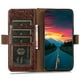 thumbnail image 2 of For iPhone 17 Pro Case RFID Blocking Genuine Cow Leather Phone Case Ostrich Texture -, 2 of 5