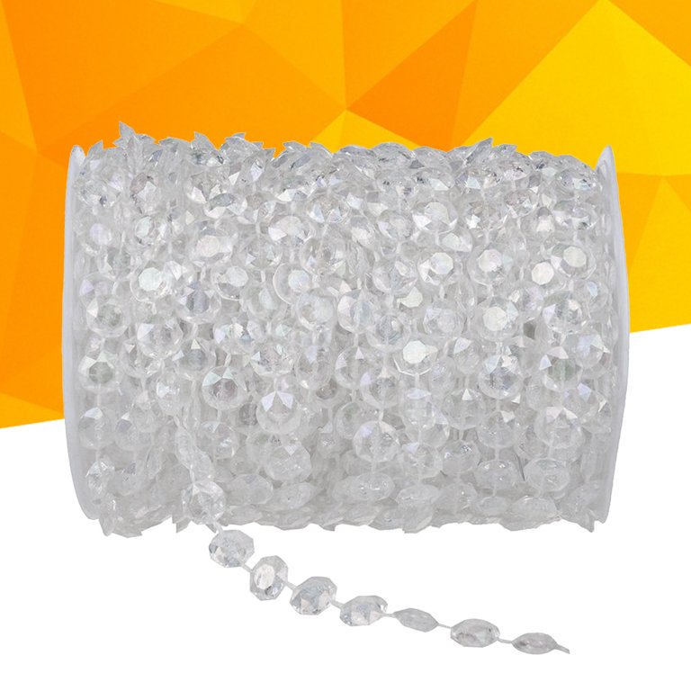 Acrylic Beaded Garlands, 30' Long Diamond Shaped Strands of Beads