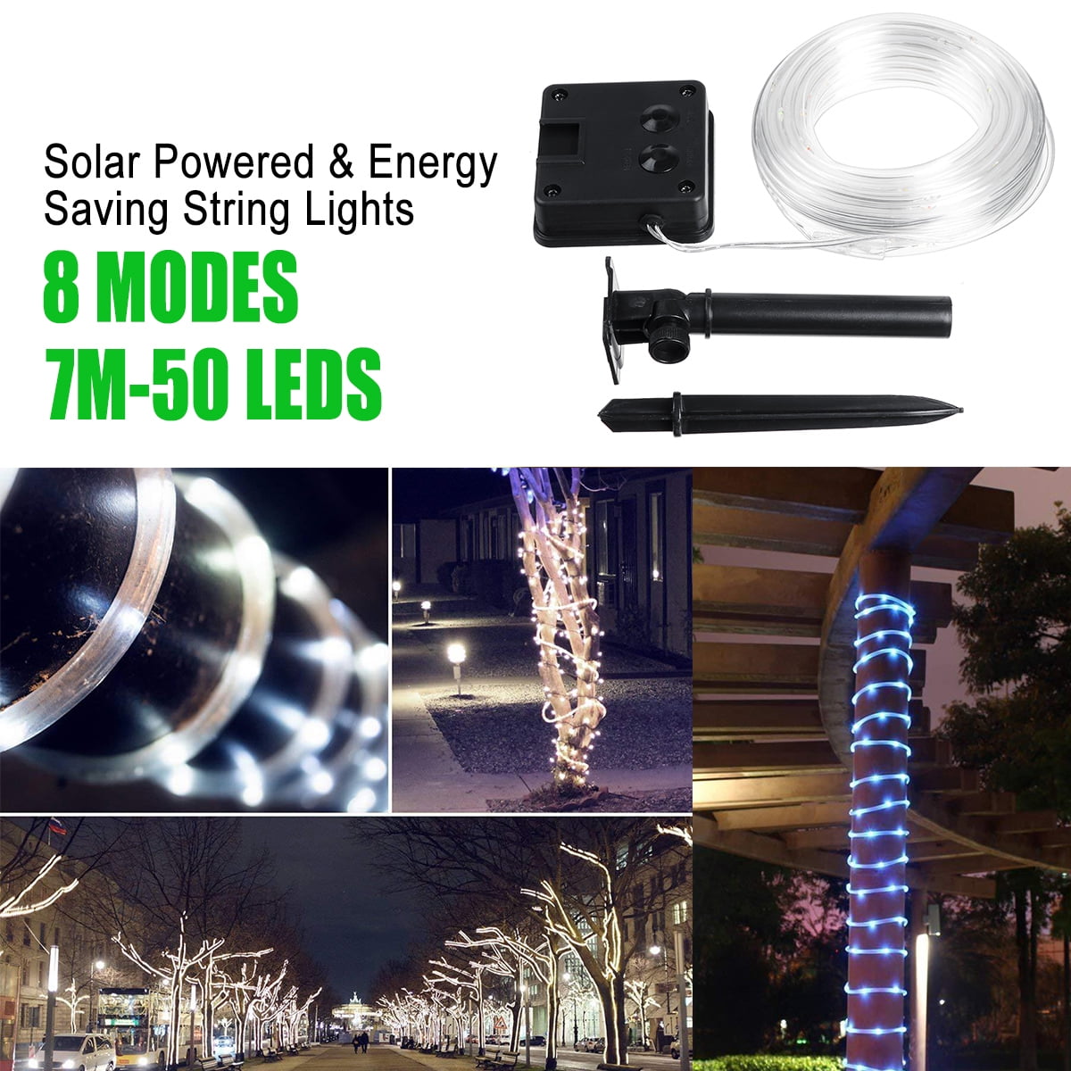 Details about   50LED Solar String Lights Patio Party Yard Garden Wedding Waterproof Outdoor 