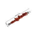 thumbnail image 2 of OULII Lot de 2 Barrettes pour Femmes Pierres Rouges pour Cheveux Bouclés Décoration, 2 of 5
