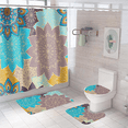 thumbnail image 4 of Yidarton Boho Shower Curtains 72''*72'' Waterproof Bathroom Shower Curtains Set with 12 Hooks Watercolor Decorative Modern Accessories, 4 of 5