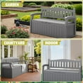 thumbnail image 6 of Devoko 82 Gallon Storage Patio Bench and Deck Box Organization Storage Combi for Patio, Garden, 6 of 7