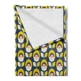 thumbnail image 2 of Abstract Soft Flannel Fleece Throw Blanket, Retro Layout of Geometric Flower Silhouettes, Cozy Plush for Indoor and Outdoor Use, 60" x 80", Mustard Blush Dark Teal, by Ambesonne, 2 of 5