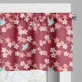 thumbnail image 5 of Ambesonne Floral Valance & Curtain, Concept of Flower and Birds, 55"x36", Ruby and Blush, 5 of 7