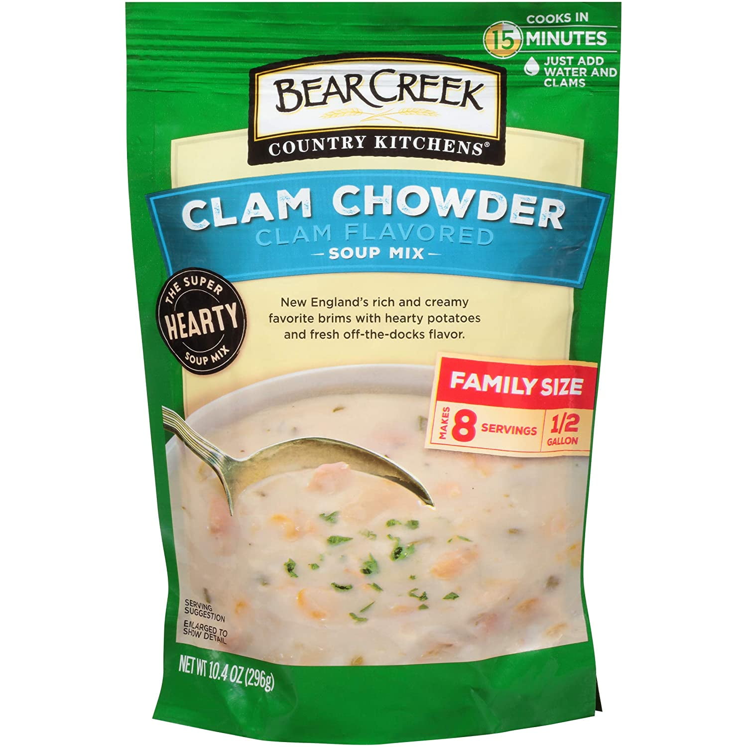Bear Creek Soup Mix, Clam Chowder, 10.4 Ounce (Pack of 6)