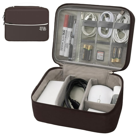 Organizador electrónico Miavers Travel Cord impermeable marrón