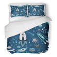 thumbnail image 1 of Juego de Ropa de Cama ABPHQTO 3 Piezas Galaxia Espacio 90 x 68 pulgadas con 2 fundas de almohada, 1 of 1