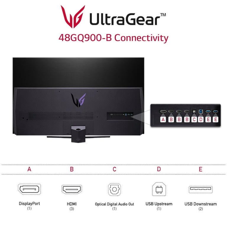 LG's UltraGear 48-inch 4K OLED 120Hz Gaming Monitor has three HDMI