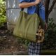thumbnail image 2 of Bolsa para leña, paquete de lona portátil de gran capacidad, bolsa de transporte para chimenea o camping (verde), 2 of 5