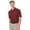 Burgundy, variant on MENS SHORT SLEEVE 100% COTTON PIQUE POLO - NAVY LARGE SOLID