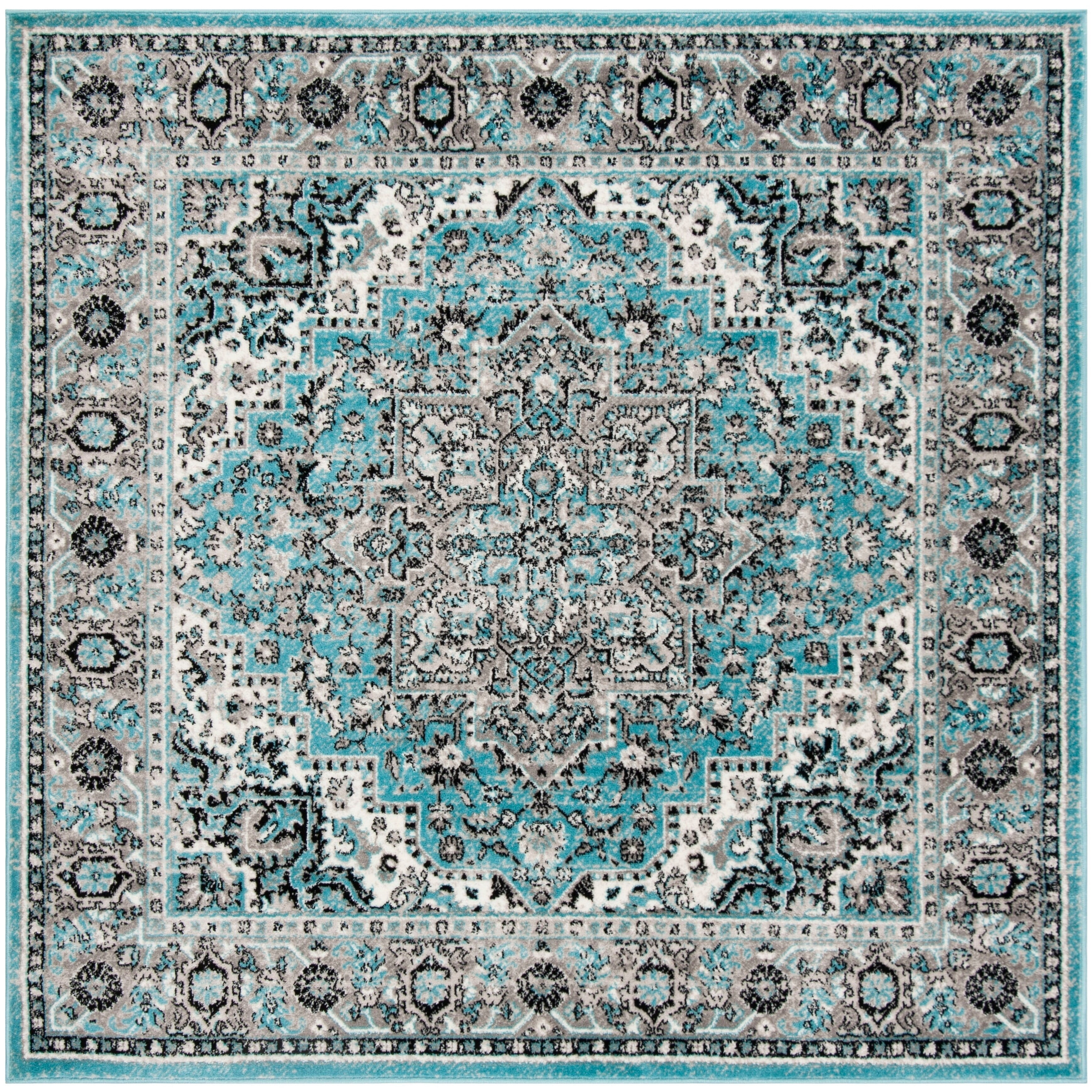 SAFAVIEH Skyler Collection SKY126M Blue / Ivory Rug