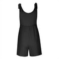 thumbnail image 5 of cfhntfmh Rompers for Women 2024 Summer Knot Strap Wide Leg Short Jumpsuit Scoop Neck Sleeveless Beach Outfits Jumpsuits, 5 of 7