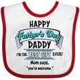 thumbnail image 3 of Inktastic Happy Father's Day Best Ever Boys or Girls Baby Bib, 3 of 4