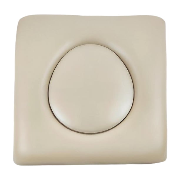 Cojín acolchado para asiento de inodoro, cojín portátil para silla de inodoro, repuesto de cojín para silla de inodoro Beige ronda