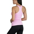 thumbnail image 3 of ToBeInStyle Women's Racerback Elastic Form Fitting Tank Top - New Pink - One Size, 3 of 4