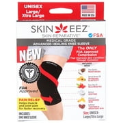 Skineez Medical Grade Advanced Healing Black Knee Sleeve L/XL