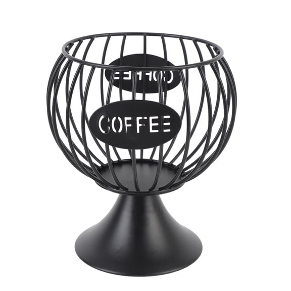 Riousery Iron Coffee Pod Basket Weighted Base Modern Capsule Holder Dispenser Countertop Storage Organizer Desktop Ornament, 6.3 Inches / 16 cm