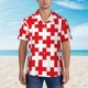 thumbnail image 2 of Balery Red Cross 1 Camisas hawaianas de manga corta para hombre, camisas playeras de corte holgado, camisas de vacaciones con botones,X-Large, 2 of 7