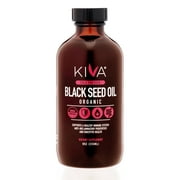 Kiva Black Seed Oil - Organic, Cold-pressed and RAW - 8-Ounce (GLASS BOTTLE)