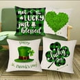 thumbnail image 4 of MXTPOV St. Patrick's Day Pillow Covers, Shamrock Heart Throw Pillow Covers for Couch Sofa, St Patricks Day Decorations Pillow Cases, Pillow Covers 18x18, Home Decor, 4 of 4