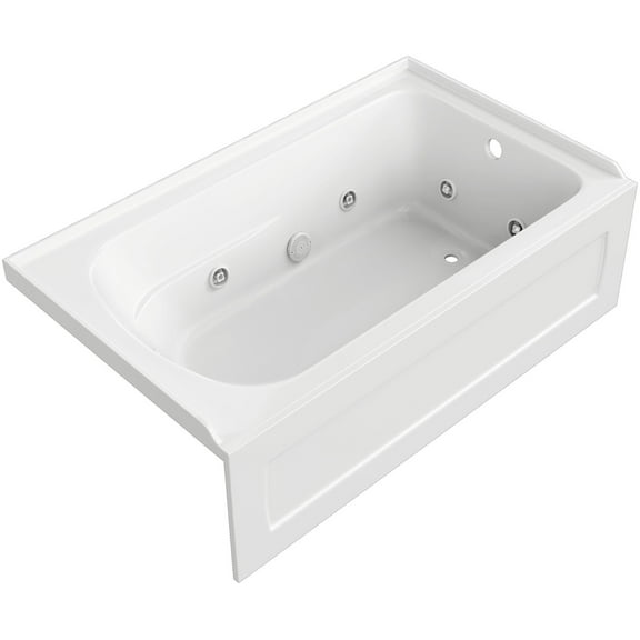 Proflo Pfw6036arskn Hillsboro Three Wall Alcove Acrylic Whirlpool Tub - White