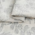 thumbnail image 6 of Gray Floral Kitchen Curtains 24 Inch Length, Linen Farmhouse Cafe Curtains Small Rustic Country Curtains Rod Pocket Tier Curtains, Set 2 Panels Grey on Beige, 6 of 6