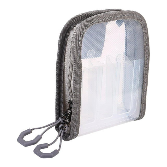 Colaxi Fishing Lure Bag Fishing Squid Jig Storage Bag Protective Zipper Compact Accessory Protector Gear Carrying Portable Organizer Gray