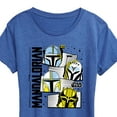 thumbnail image 3 of Star Wars - The Mandalorian Mando Helmet Grid  - Wo Men's Short Sleeve Graphic T-Shirt, 3 of 5