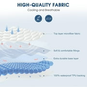 Queen Size Waterproof Mattress Protector, Breathable Quilted Mattress Cover, Hypoallergenic & Noiseless Fitted Sheet Mattress Protector, Machine Washable, 8-21'' Deep Pocket