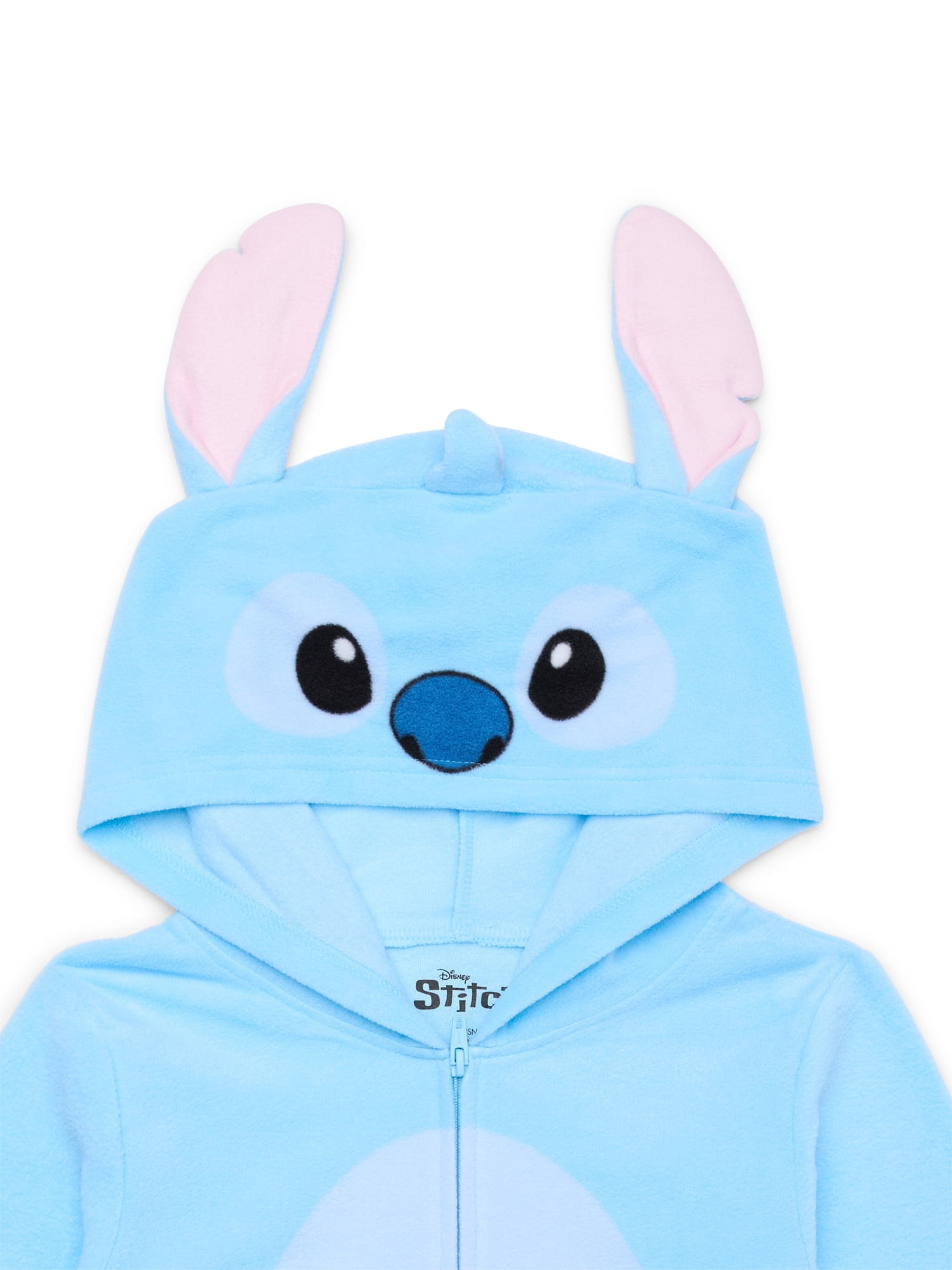 Stitch Girls Hooded Union Suit Pajamas, Sizes 4-14