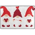 thumbnail image 4 of SKYSONIC Valentines Gnomes Hearts Non-Slip Area Rug, Vintage Red Heart Floor Carpet Comfort Floor Mats Decor for Indoor Front Porch,Living Room, Bedroom,Kitchen,72"x48", 4 of 5