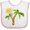 White and Pink, variant on Inktastic Palm Trees with Cute Smiling Sun Boys or Girls Baby Bib