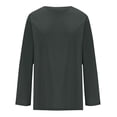 thumbnail image 6 of Lovskoo Womens Oversized Basic Crewneck Tee Long Sleeve Solid Color T Shirts Fall Tops Casual Workout Fashion Casual Y2K Clothes Dark Gray 2XL, 6 of 8