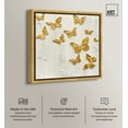 thumbnail image 2 of Mariposas A Volar Canvas Elegant White Gold Wall Art by Art Remedy, Gold Frame, 40" x 40", 2 of 7