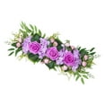thumbnail image 3 of Archivo de la boda Arreglos de flores, decoraciones de guirnaldas de adornos rústicos, botín de flores artificiales para la boda en el hogar de morado oscuro, 3 of 8