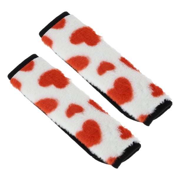 Almohadilla para cinturón de seguridad roja Unique Bargains de 23 cm, cojín para correa de cinturón de seguridad, acolchado para hombros, 2 piezas