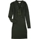 thumbnail image 1 of Vestido Suéter Michael Kors con ojales para mujer verde extragrande, 1 of 2