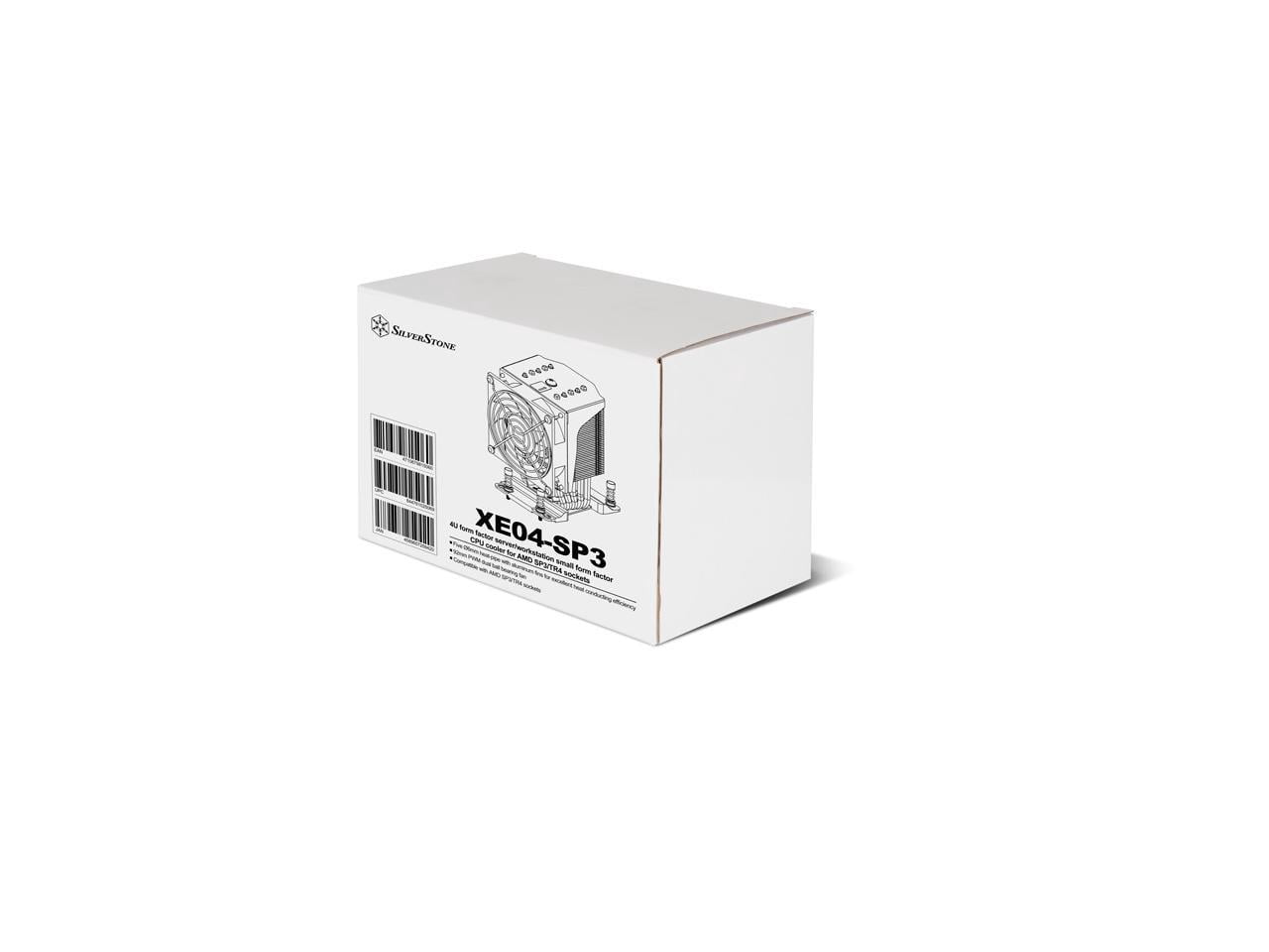 Silverstone XE04-SP3 4U Form Factor Server/Workstation CPU Cooler for     AMD SP6/SP3/TR4 sockets  RL-XE04-SP3B