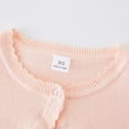 thumbnail image 4 of Povozer Toddler Girls Cardigan Sweater Bolero Shrug Kids Long Sleeve Crop Tops(Pink,11-12Y), 4 of 5