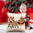 thumbnail image 5 of Darzheoy Christmas Print Pillow Cover 16x16 Inch Linen Sofa Cushion Case for Home Decor Holiday Decoration Family Living Room Bedroom, 5 of 9