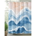 thumbnail image 2 of Shower Curtain Blue Ocean Waves Shower Curtains for Bathroom, Waterproof Polyester Shower Curtain Set with Hooks, Stall Long Size 54"x78" Beach Ombre, 2 of 6