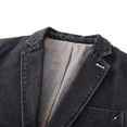 thumbnail image 6 of Fjofpr Blazers for Men Black Fashion Man Breasted Buckle Pocket Leisure Solid Color Tops Long Sleeves Blazer, 6 of 8