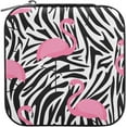 thumbnail image 2 of Coolnut Pink Flamingos Travel Jewelry Case for Women Girls,PU Leather Mini Jewelry Organizer Jewelry Holder, Portable Travel Jewelry Box for Earrings, Rings, Bracelets and Necklaces Women Gifts, 2 of 7
