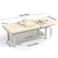thumbnail image 5 of LoLado Wide Stationary Massage Table with Backrest for Beauty Spa Treatment Physical Therapy Table Facial Bed, Metal Frame PU Leather, Beige, 5 of 15