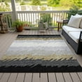 thumbnail image 6 of Addison Rugs Chantille Indoor/Outdoor Transitional Stripes Black Washable Rectangle Rug, 5' x 7'6", 6 of 6