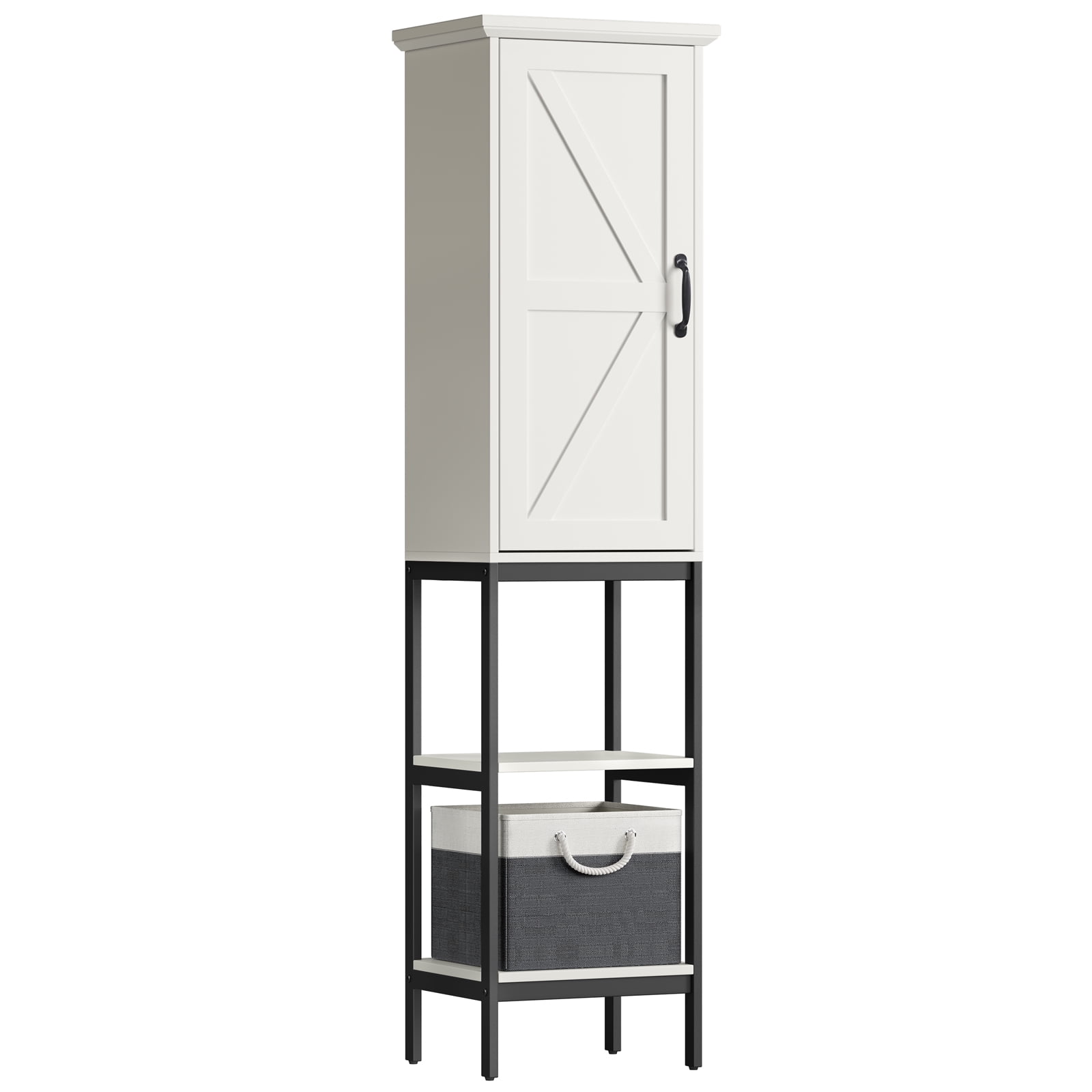 Baztin Bathroom Storage Freestanding, Linen Tower for Bathroom
